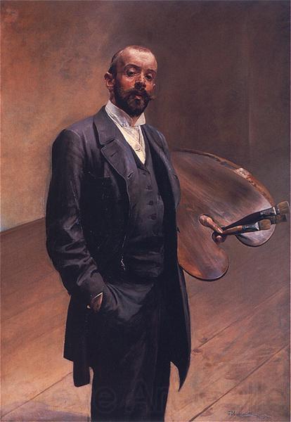 Jacek Malczewski Self-portrait with a palette Germany oil painting art